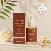 Load image into Gallery viewer, Post Sugaring Waxing Calming Oil. Post Sugaring Waxing Calming Oil. Instantly soothes and calms inflamed skin 100% natural ingredients Enriched with vitamin E to deeply moisturize skin Boosts collagen production Helps protect skin against sun damage Reduces, skin redness. Multi use body and face oil
