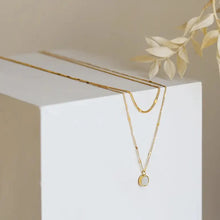 Load image into Gallery viewer, Waterproof double layered gold pendant necklace stainless steel jewellery – tarnish resistant and hypoallergenic by dark suga 
