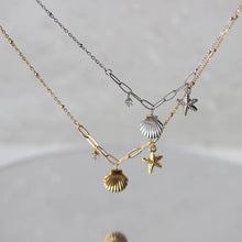 Load image into Gallery viewer, Seashell &amp; Starfish Necklace (1pc)
