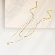 Load image into Gallery viewer, Double Layered Gold Pendant Necklace
