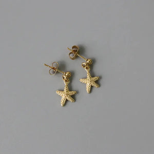 Starfish & Seashell Drop Earring (2pc set)